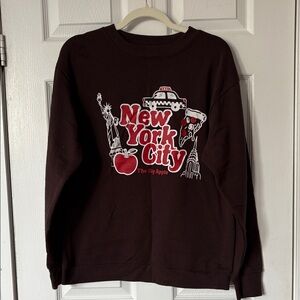 New York City Graphic Women’s Sweater - Brown
